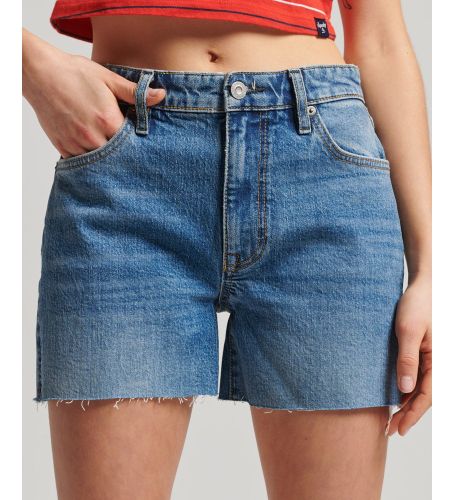 Til kvinder. W7110398A Medium Waisted Cropped Shorts (26), Casual, Denim, Økologisk bomuld, Bæredygtig - Superdry - Modalova