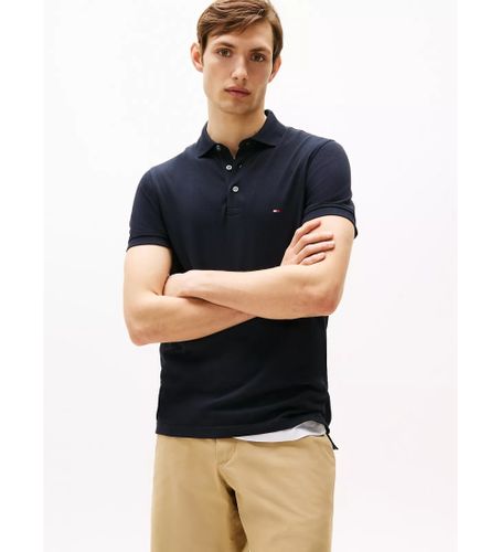 Til mænd. MW0MW17771 1985 Collection navy slim fit polo shirt (XXL), Casual, Korte ærmer, Økologisk bomuld, Bæredygtig - Tommy Hilfiger - Modalova