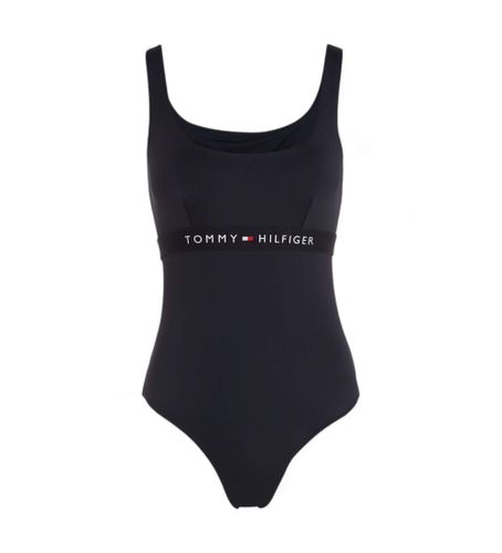 Til kvinder. UW0UW04126 Navy ternet badedragt (XS), Badetøj, Bæredygtig, Genanvendt nylon - Tommy Hilfiger - Modalova