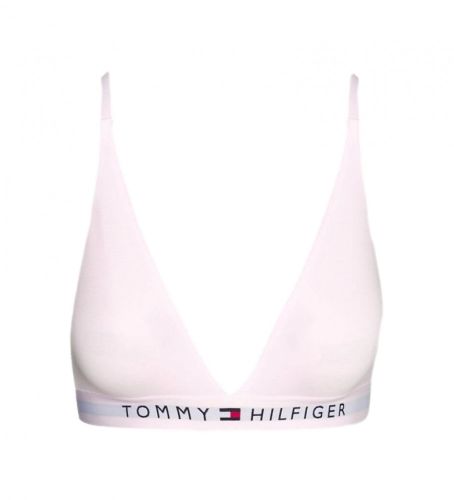 Til kvinder. UW0UW04144 Uforet trekants-bh med logo (XS), Afslappet, Bomuld - Tommy Hilfiger - Modalova