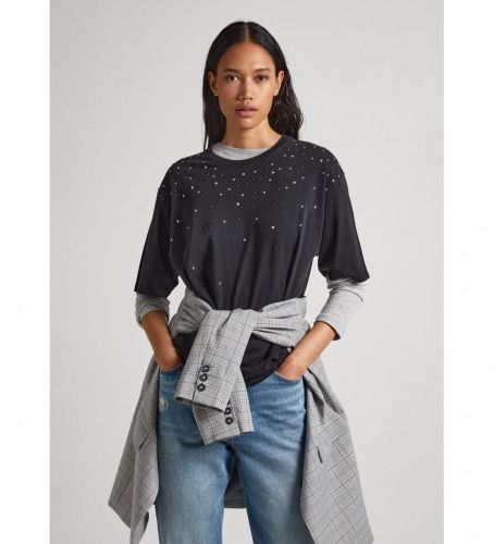 Til kvinder. PL505663 Cadence T-shirt (S), Casual, Bomuld, Lange ærmer, Bæredygtig - Pepe Jeans - Modalova