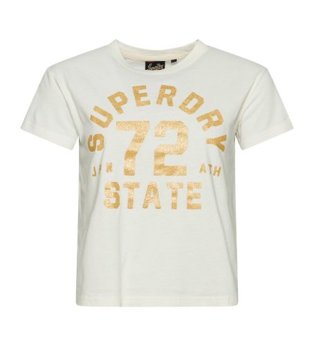 Til kvinder. W1011254A College Scripted Graphic T-shirt (L), Hvid, Casual, Korte ærmer - Superdry - Modalova