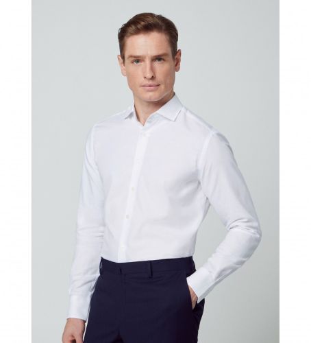 Til mænd. HM309658 Skjorte sildebensmønster (XL), Casual, Bomuld, Lange ærmer - Hackett London - Modalova