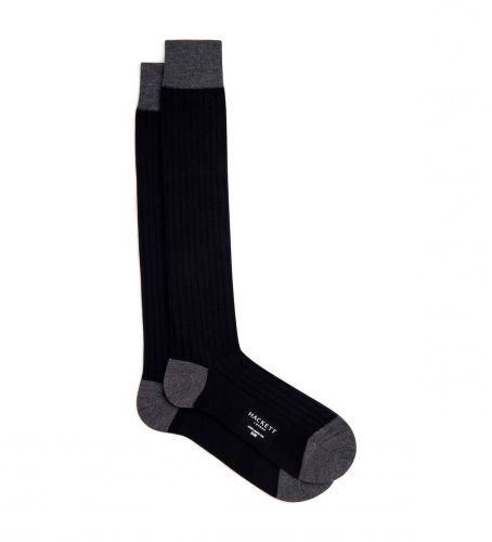 Til mænd. HMU30023 Merino lange sokker (M-L), Afslappet, Bomuld - Hackett London - Modalova
