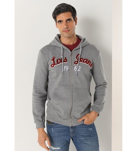 Til mænd. 165733436 sweatshirt med lynlås og hætte (S), Casual, Bomuld, Lange ærmer - Lois Jeans - Modalova