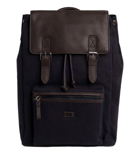 Til mænd. HM413406 Oxford-rygsæk navy, (OSFA), Casual, Læder, Stof, Blå - Hackett London - Modalova