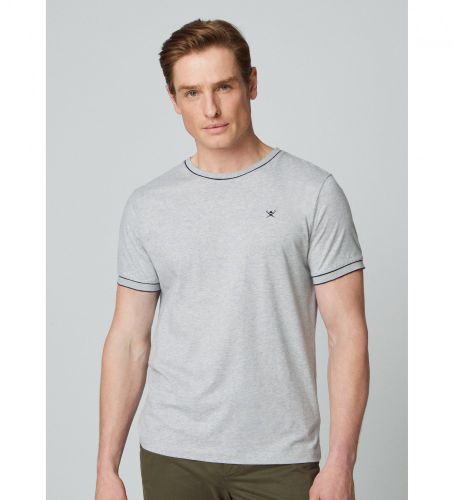 Til mænd. HM500774 T-shirt med spids i (3XL), Casual, Bomuld, Korte ærmer - Hackett London - Modalova