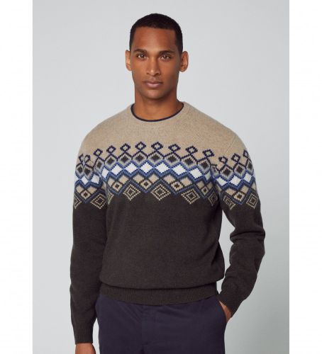 Til mænd. HM702998 Fairisle-trøje (XXL), Casual, Bomuld, Lange ærmer - Hackett London - Modalova