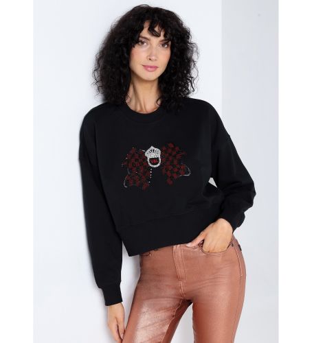 Til kvinder. 3680783 Jewel sweatshirt sløjfe (XS), Casual, Bomuld, Lange ærmer - Victorio & Lucchino, V&L - Modalova
