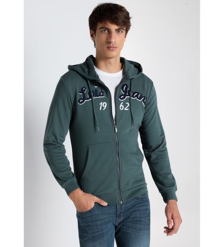 Til mænd. 165733436 Sweatshirt med lynlås og hætte (S), Casual, , Bomuld, Lange ærmer - Lois Jeans - Modalova