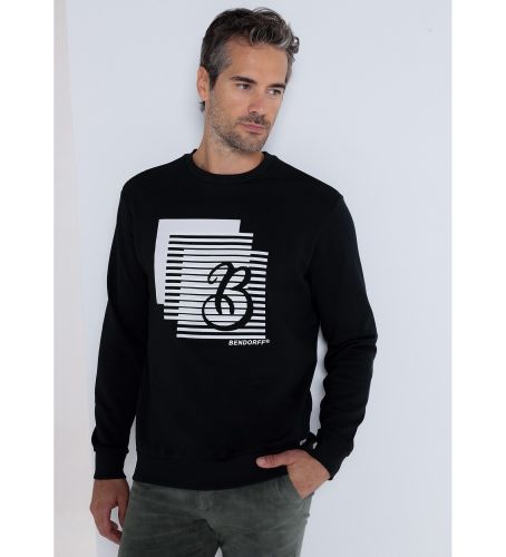 Til mænd. 860225276 Grafisk sweatshirt med bokskrave (S), Casual, Bomuld, Lange ærmer - Bendorff - Modalova