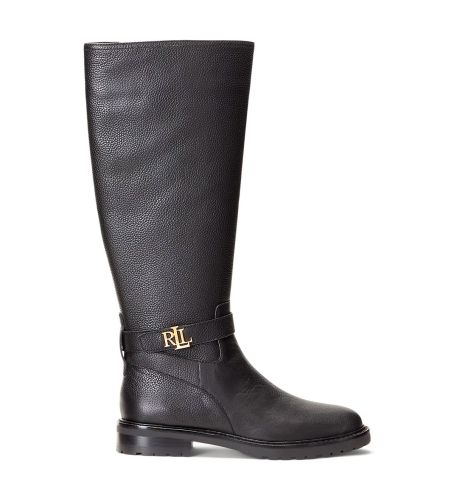 Til kvinder. 802915444001 Hallee læderstøvler (35.5), 1-3 cm, Lynlås, Casual - Lauren Ralph Lauren - Modalova