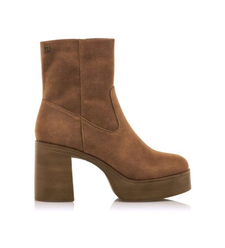 Til kvinder. 53371 Brune ankelstøvler fra tresserne -Hælhøjde 8 cm (37), Stof, 5-8 cm, Lynlås, Casual - MTNG - Modalova