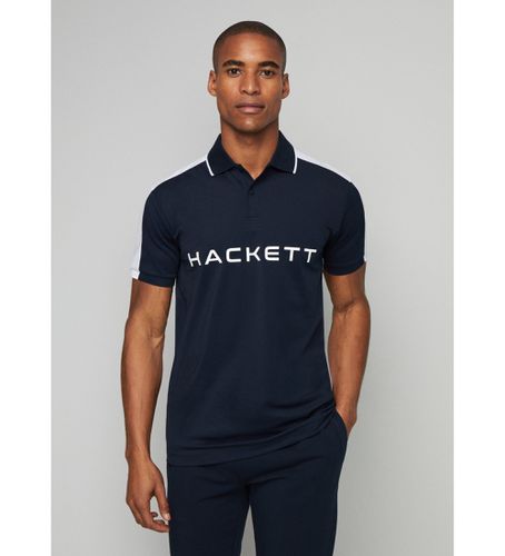 Til mænd. HM563270 Polo Hs Multi navy (S), Casual, Bomuld, Korte ærmer, Blå - Hackett London - Modalova