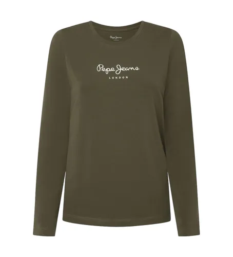 Til kvinder. PL505203 New Virginia T-shirt (XS), Casual, Bomuld, Lange ærmer - Pepe Jeans - Modalova