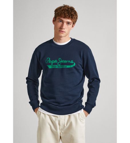 Til mænd. PM582670 Roi navy sweatshirt (XL), Casual, Bomuld, Lange ærmer, Bæredygtig - Pepe Jeans - Modalova