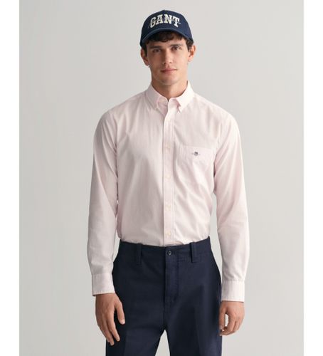 Til mænd. 3000140 Poplinskjorte Regular Fit Banker Stripe Lyserød (S), Casual, , Bomuld, Lange ærmer - Gant - Modalova