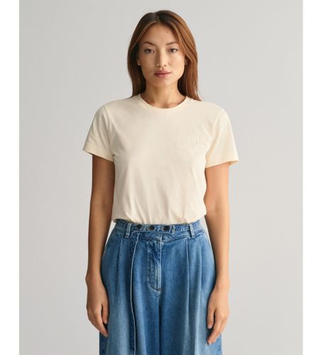 Til kvinder. 4200262 Tonal Archive Shield T-shirt (XS), Casual, Bomuld, Korte ærmer - Gant - Modalova