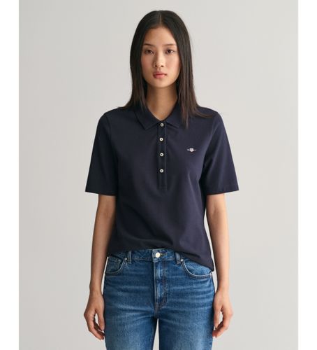 Til kvinder. 4202231 Shield pique polo shirt navy (XS), Casual, Bomuld, Korte ærmer - Gant - Modalova