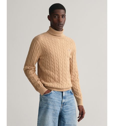 Til mænd. 8050607 Cotton Eights-strikket pullover med svanekrave (S), Casual, Bomuld - Gant - Modalova