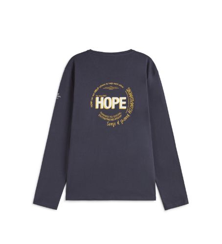 Til mænd. MCMGATSHOPE00803S24-161 Hope navy t-shirt (XL), Casual, Lange ærmer, Økologisk bomuld, Bæredygtig - ECOALF - Modalova