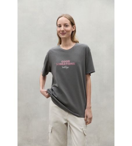 Til kvinder. MCUGATSVIBRA0803S24-233 Vibrations T-shirt (XL), Casual, Korte ærmer, Økologisk bomuld, Bæredygtig, Genbrugsbomuld - ECOALF - Modalova