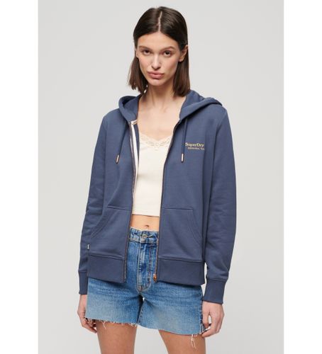 Til kvinder. W2012104A Essential logo-sweatshirt navy (XL), Casual, Bomuld, Lange ærmer - Superdry - Modalova