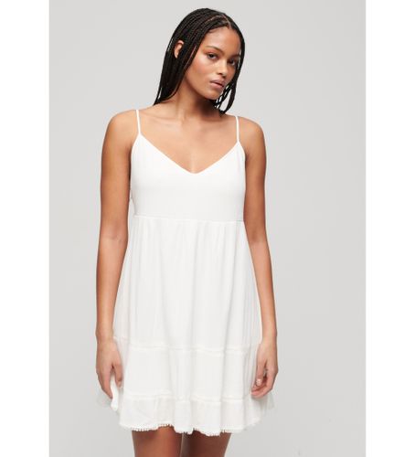 Til kvinder. W8011670A Strand-minikjole med hvide stropper (S), Casual, Viscose, Uden ærmer/stropper - Superdry - Modalova