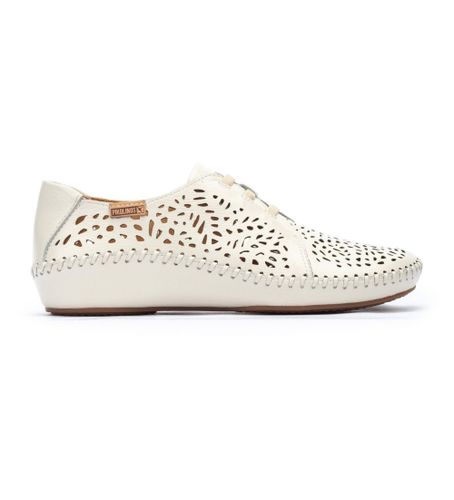 Til kvinder. 655-4783 Lædersko P. Vallarta off-white (35), Hvid, Fast, 1-3 cm, Blonder, Casual - Pikolinos - Modalova