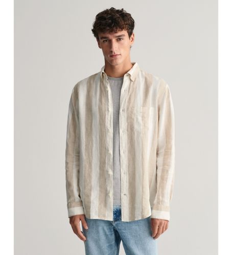 Til mænd. 3240080 Regular Fit hørskjorte med dristige striber (L), Casual, Linned, Lange ærmer - Gant - Modalova