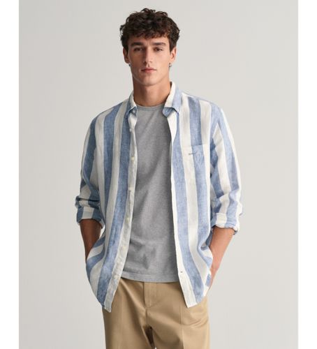 Til mænd. 3240080 Regular Fit hørskjorte med kraftige striber (L), Casual, Linned, Lange ærmer - Gant - Modalova