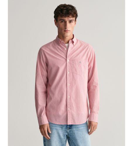 Til mænd. 3000140 Poplinskjorte Regular Fit Banker Stripe (L), Casual, Bomuld, Lange ærmer - Gant - Modalova