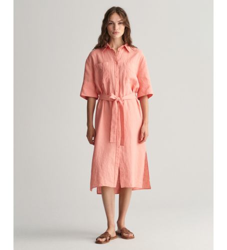 Til kvinder. 4503319 Kortærmet skjortekjole i hør (34), Casual, Linned, 3/4 ærmer - Gant - Modalova
