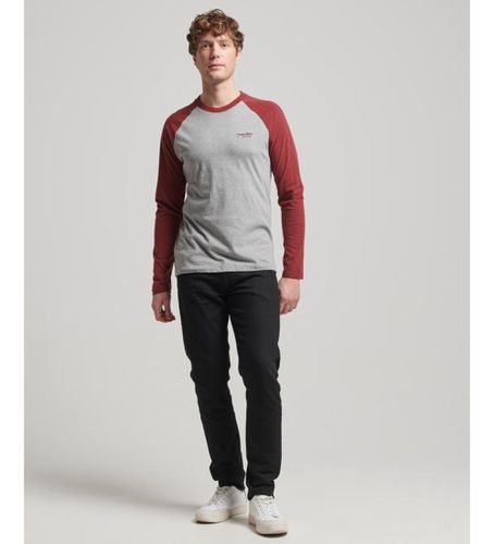 Til mænd. M6010801A Essential langærmet baseball t-shirt , (XXL), Casual, Bomuld, Lange ærmer - Superdry - Modalova