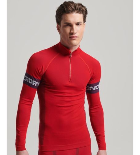 Til mænd. MS110168A Sømløs vest med 1/4 lynlås, (S), Afslappet, Polyester, Lange ærmer - Superdry - Modalova