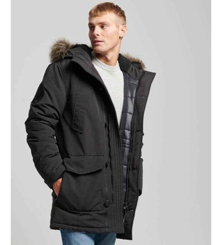 Til mænd. M5011741A Parka med hætte i imiteret pels Everest (S), Casual, Polyester, Bæredygtig - Superdry - Modalova