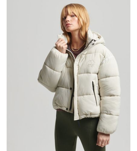 Til kvinder. W5011265A Kort quiltet jakke Cocoon (L), Casual, Nylon - Superdry - Modalova