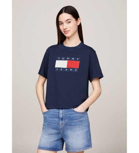 Til kvinder. DW0DW18629 Løstsiddende logo t-shirt (S), Casual, Bomuld, Korte ærmer - Tommy Jeans - Modalova