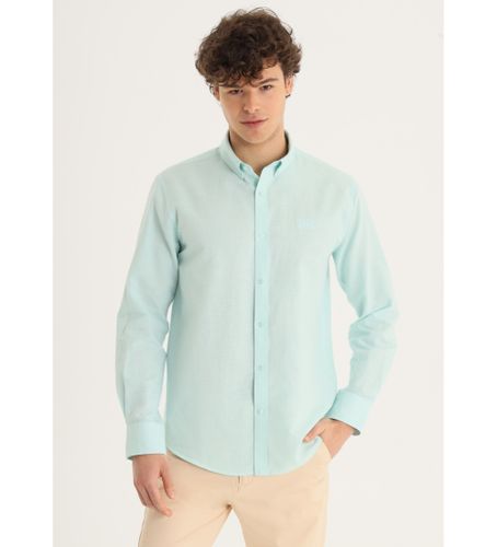 Til mænd. 145473915 Basic hørskjorte (S), Casual, Bomuld, Lange ærmer - Lois Jeans - Modalova