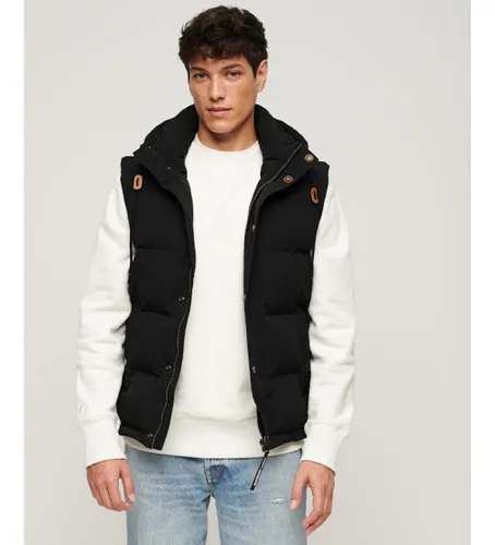 Til mænd. M5011708A Quiltet vest med hætte Everest (S), Casual, Polyester - Superdry - Modalova