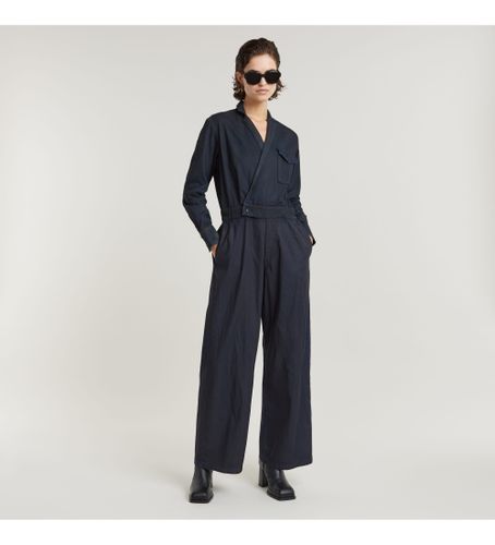 Til kvinder. D25317-D777-G818 Tailored Wrap jumpsuit navy (XS), Casual, Bomuld, Lange ærmer, Bæredygtig, Blå - G-Star - Modalova