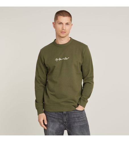Til mænd. D26407-D257-B230 G-Script Logo Sweatshirt (S), Casual, Økologisk bomuld, Bæredygtig - G-Star - Modalova