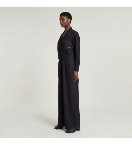 Til kvinder. D25317-D540-G865 Skræddersyet jumpsuit med slå-om (XS), Casual, Bomuld, Denim, Lange ærmer - G-Star - Modalova