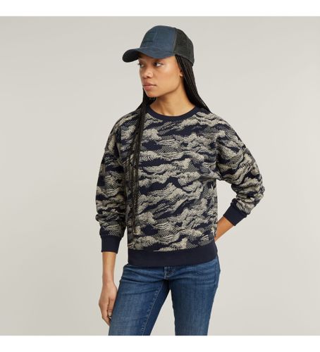 Til kvinder. D25169-D865-G984 Sweatshirt Lace AOP Loose navy (XS), Casual, Økologisk bomuld, Bæredygtig - G-Star - Modalova