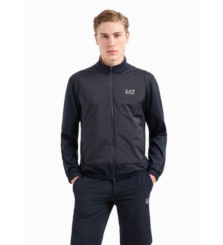 Til mænd. 6DPM85_PJUFZ Golf Pro cardigan-sweatshirt i navyfarvet stretchstof (L), Casual, Sport, Multisport, Polyester, Blå - EA7 - Modalova