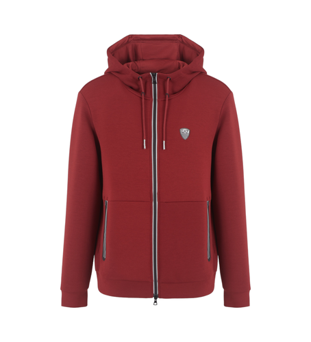 Til mænd. 8NPM20_PJ4EZ Premium Shield Stretch Viscose Blend Hoodie Burgundy (L), Casual, Polyester - EA7 - Modalova