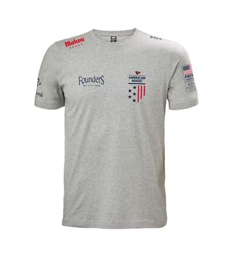 Til mænd. 21208 American Magic T-shirt (S), Casual, Sport, Multisport, Korte ærmer, Økologisk bomuld, Bæredygtig - Helly Hansen - Modalova