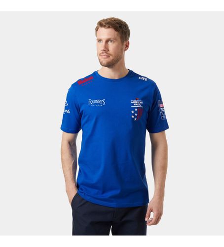 Til mænd. 21208 American Magic T-shirt (S), Casual, Sport, Multisport, Korte ærmer, Økologisk bomuld, Bæredygtig - Helly Hansen - Modalova