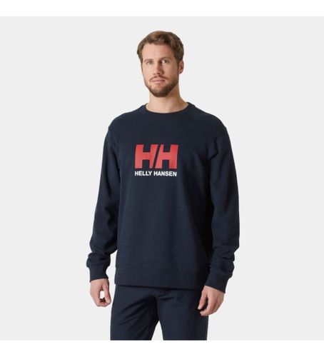 Til mænd. 30395 Sweatshirt Logo Crew 2.0 navy (S), Casual, Lange ærmer, Økologisk bomuld, Bæredygtig - Helly Hansen - Modalova