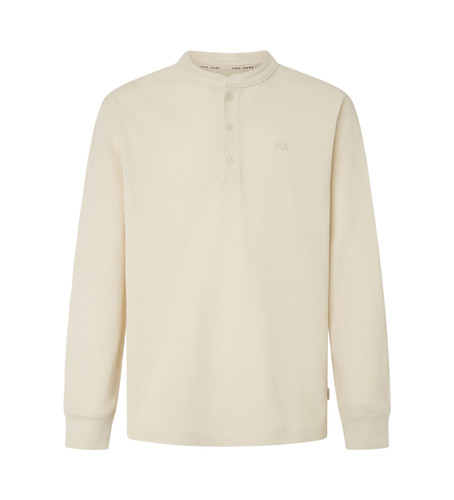 Til mænd. PM509627 Ashford T-shirt ecru (M), Casual, Bomuld, Lange ærmer, Bæredygtig - Pepe Jeans - Modalova